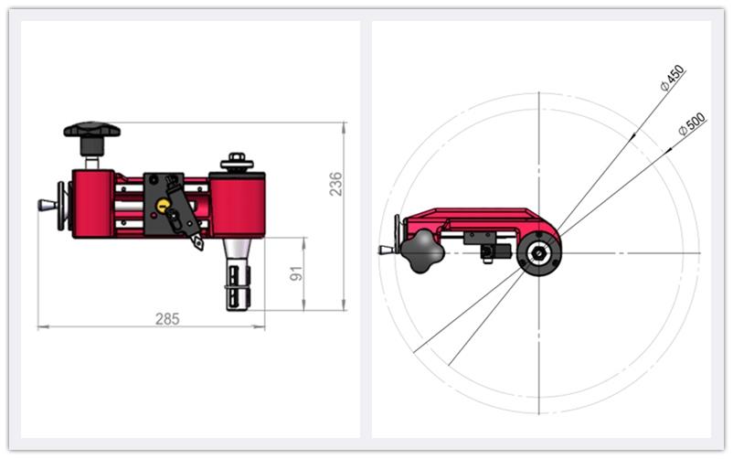 MFM350 Small portable  manual flange facer machine -JOYSUNG