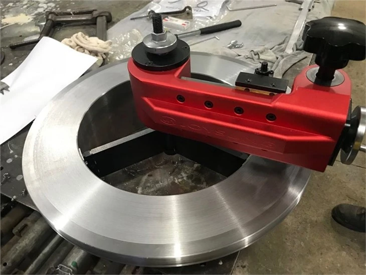 Mini Manual Hand Power Flange Facer MFM350 Water Line Machining